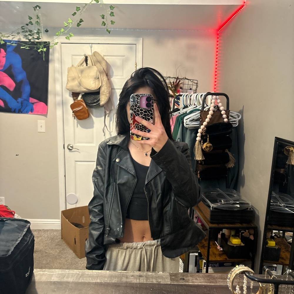Stylish Black Leather Jacket-